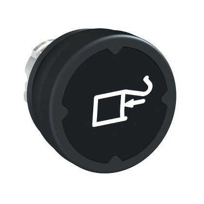 SCHNEIDER ZB4BC28040 Harmony fém durva környezeti nyomógomb fej, Ø22, visszatérő, fekete, szimbólummal