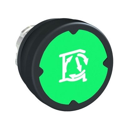   SCHNEIDER ZB4BC38011 Harmony fém durva környezeti nyomógomb fej, Ø22, visszatérő, zöld, szimbólummal