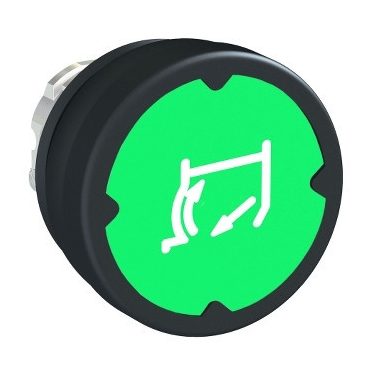 SCHNEIDER ZB4BC38013RA Harmony fém durva környezeti nyomógomb fej, Ø22, visszatérő, zöld, elforgatott szimbólummal