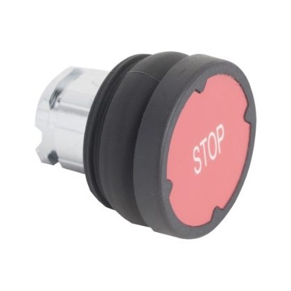 SCHNEIDER ZB4BC48007 Harmony fém durva környezeti nyomógomb fej, Ø22, visszatérő, piros, "STOP"