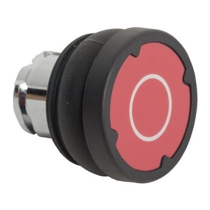 SCHNEIDER ZB4BC48021 Harmony fém durva környezeti nyomógomb fej, Ø22, visszatérő, piros, "O"