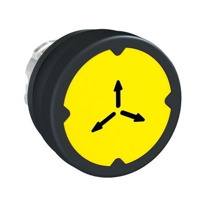 SCHNEIDER ZB4BC58009 Harmony fém durva környezeti nyomógomb fej, Ø22, visszatérő, sárga, szimbólummal