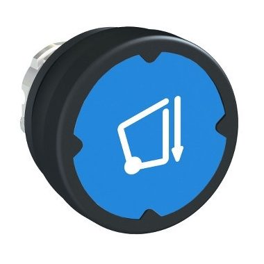 SCHNEIDER ZB4BC68006 Harmony fém durva környezeti nyomógomb fej, Ø22, visszatérő, kék, szimbólummal