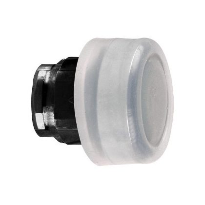   SCHNEIDER ZB4BP27 Harmony fém nyomógomb fej, Ø22, visszatérő, kiemelkedő, gumisapkás, fekete, fekete perem