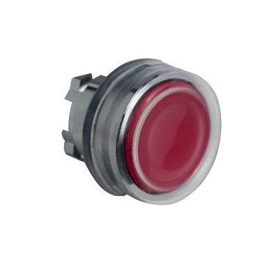 SCHNEIDER ZB4BPA4 Harmony fém nyomógomb fej, Ø22, visszatérő, gumisapkás, piros