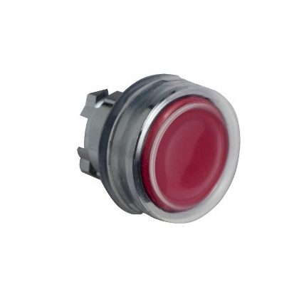   SCHNEIDER ZB4BPA4 Harmony fém nyomógomb fej, Ø22, visszatérő, gumisapkás, piros