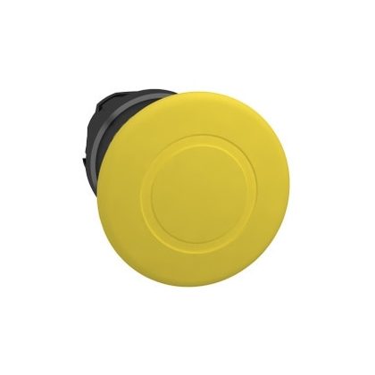 SCHNEIDER ZB4BT57 Harmony fém nyomógomb fej, Ø22, ?40 gombafejű, húzásra kioldó, sárga, fekete test