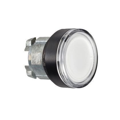   SCHNEIDER ZB4BW317 Harmony fém világító nyomógomb fej, Ø22, visszatérő, BA9s izzóhoz, fehér, fekete perem