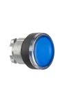 SCHNEIDER ZB4BW367 Harmony fém világító nyomógomb fej, Ø22, visszatérő, BA9s izzóhoz, kék, fekete perem