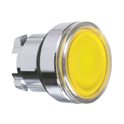   SCHNEIDER ZB4BW383 Harmony fém világító nyomógomb fej, Ø22, visszatérő, beépített LED-hez, sárga