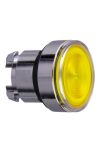 SCHNEIDER ZB4BW383S Harmony fém világító nyomógomb fej, Ø22, visszatérő, beépített LED-hez, hornyolt lencsével, sárga