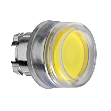   SCHNEIDER ZB4BW583 Harmony fém világító nyomógomb fej, Ø22, visszatérő, védősapkás, beépített LED-hez, sárga