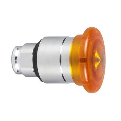   SCHNEIDER ZB4BW653 Harmony fém világító nyomógomb fej, Ø22, húzásra kioldó, ?40 gombafejű, beépített LED-hez, narancssárga