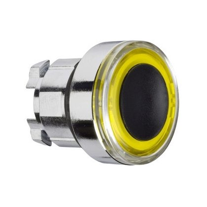   SCHNEIDER ZB4BW983 Harmony fém világító nyomógomb fej, Ø22, visszatérő, sárgán világító perem