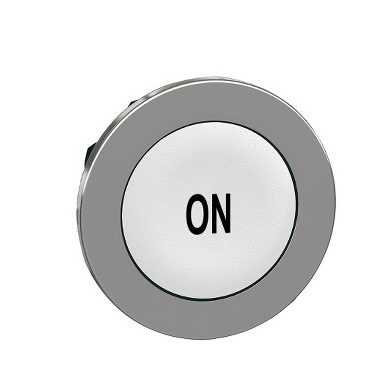 SCHNEIDER ZB4FA141 Harmony panelbe süllyesztett fém nyomógomb fej, Ø30, fehér, "ON"