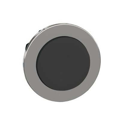 SCHNEIDER ZB4FL2 Harmony panelbe süllyesztett fém nyomógomb fej, Ø30, kiemelkedő, fekete, visszatérő