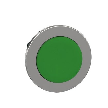   SCHNEIDER ZB4FL3 Harmony panelbe süllyesztett fém nyomógomb fej, Ø30, kiemelkedő, zöld, visszatérő