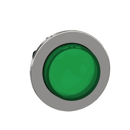  SCHNEIDER ZB4FW133 Harmony panelbe süllyesztett fém világító nyomógomb fej, Ø30, kiemelkedő, zöld