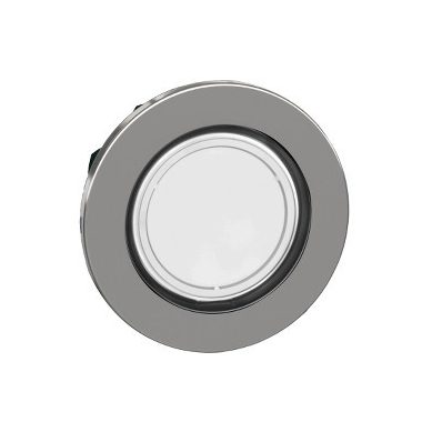 SCHNEIDER ZB4FW313 Harmony panelbe süllyesztett fém világító nyomógomb fej, Ø30, visszatérő, fehér