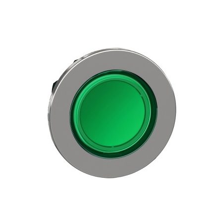   SCHNEIDER ZB4FW333 Harmony panelbe süllyesztett fém világító nyomógomb fej, Ø30, visszatérő, zöld