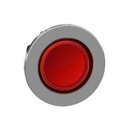 SCHNEIDER ZB4FW343 Harmony panelbe süllyesztett fém világító nyomógomb fej, Ø30, visszatérő, piros