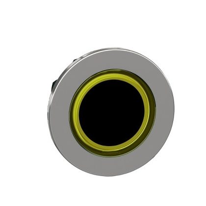   SCHNEIDER ZB4FW983 Harmony panelbe süllyesztett fém világító nyomógomb fej, Ø30, visszatérő, sárga, világító perem