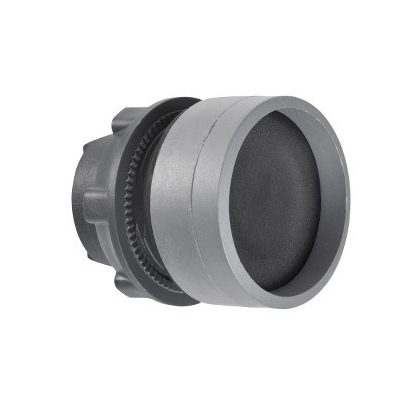   SCHNEIDER ZB5AA26C0 Harmony műanyag nyomógomb fej, Ø22, visszatérő, mélyítet, fekete, szürke perem