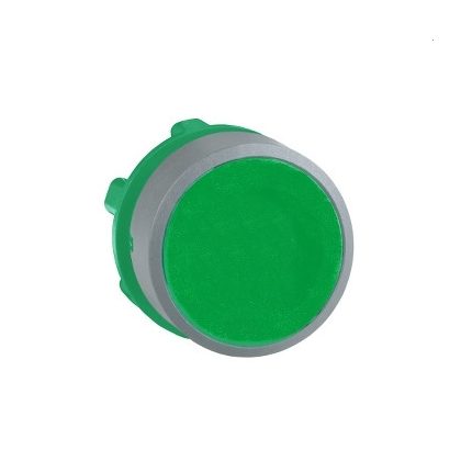   SCHNEIDER ZB5AA3C0 Harmony műanyag nyomógomb fej, Ø22, visszatérő, zöld, szürke perem
