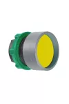 SCHNEIDER ZB5AA56C0 Harmony műanyag nyomógomb fej, Ø22, visszatérő, mélyítet, sárga, szürke perem