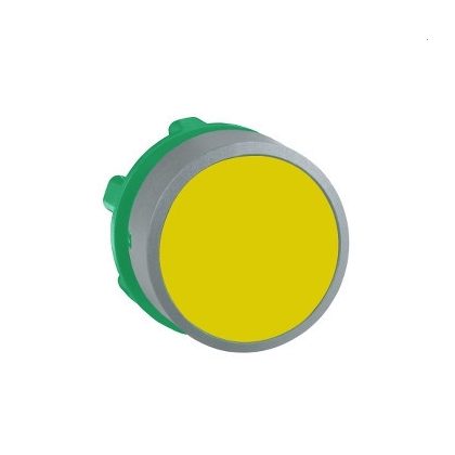   SCHNEIDER ZB5AA5C0 Harmony műanyag nyomógomb fej, Ø22, visszatérő, sárga, szürke perem
