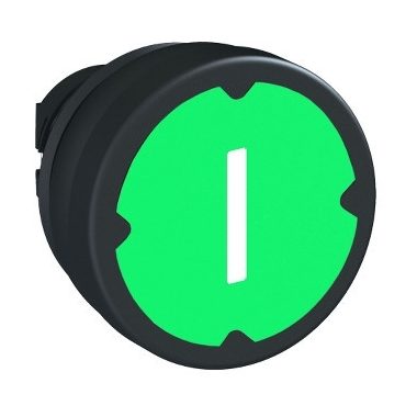 SCHNEIDER ZB5AC38023 Harmony műanyag durva környezeti nyomógomb fej, Ø22, visszatérő, zöld, szimbólummal