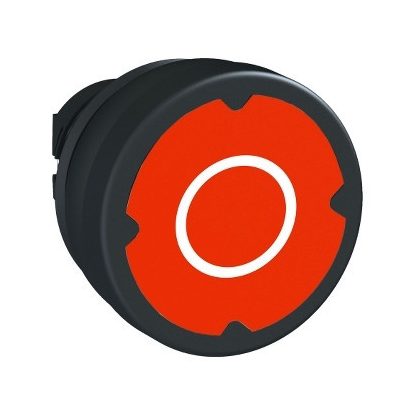 SCHNEIDER ZB5AC48021 Harmony műanyag durva környezeti nyomógomb fej, Ø22, visszatérő, piros, "O"