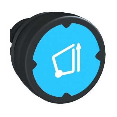 SCHNEIDER ZB5AC98005 Harmony műanyag durva környezeti nyomógomb fej, Ø22, visszatérő, világos kék, szimbólummal