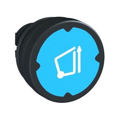 SCHNEIDER ZB5AC98005 Harmony műanyag durva környezeti nyomógomb fej, Ø22, visszatérő, világos kék, szimbólummal