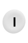 SCHNEIDER ZBAF131 Harmony Ø30 panelbe süllyesztett nyomógomb tető, fehér, "I
