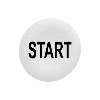 SCHNEIDER ZBAF133 Harmony Ø30 panelbe süllyesztett nyomógomb tető, fehér, "START