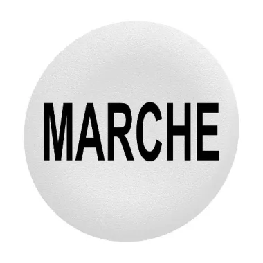 SCHNEIDER ZBAF142 Harmony Ø30 panelbe süllyesztett nyomógomb tető, fehér, "MARCHE