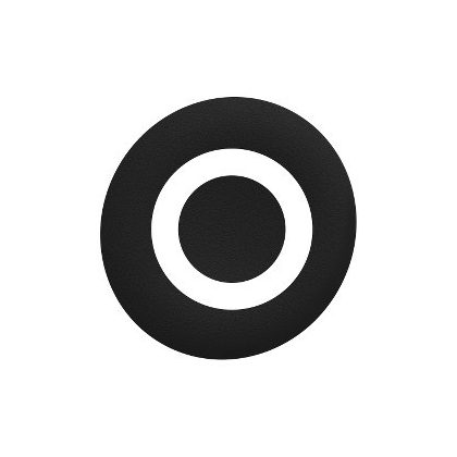 SCHNEIDER ZBAF232 Harmony Ø30 panelbe süllyesztett nyomógomb tető, fekete, "O