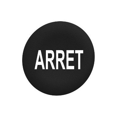 SCHNEIDER ZBAF233 Harmony Ø30 panelbe süllyesztett nyomógomb tető, fekete, "ARRET