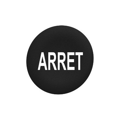 SCHNEIDER ZBAF233 Harmony Ø30 panelbe süllyesztett nyomógomb tető, fekete, "ARRET