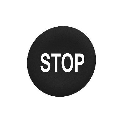   SCHNEIDER ZBAF234 Harmony Ø30 panelbe süllyesztett nyomógomb tető, fekete, "STOP