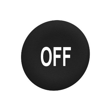 SCHNEIDER ZBAF235 Harmony Ø30 panelbe süllyesztett nyomógomb tető, fekete, "OFF