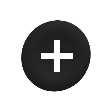 SCHNEIDER ZBAF2934 Harmony Ø30 panelbe süllyesztett nyomógomb tető, fekete, "+