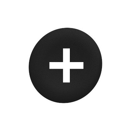 SCHNEIDER ZBAF2934 Harmony Ø30 panelbe süllyesztett nyomógomb tető, fekete, "+