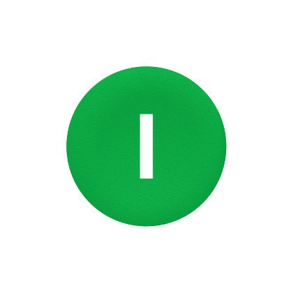 SCHNEIDER ZBAF331 Harmony Ø30 panelbe süllyesztett nyomógomb tető, zöld, "I SCHNEIDER ZBAF331 Harmony Ø30 panelbe süllyesztett nyomógomb tető, zöld, "I