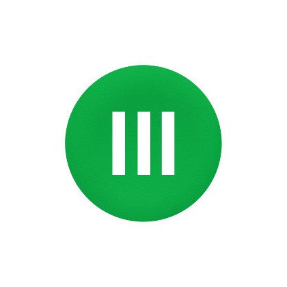   SCHNEIDER ZBAF337 Harmony Ø30 panelbe süllyesztett nyomógomb tető, zöld, "III