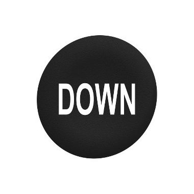 SCHNEIDER ZBAF344 Harmony Ø30 panelbe süllyesztett nyomógomb tető, zöld, "DOWN