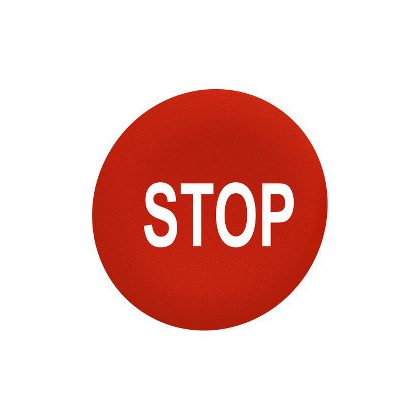   SCHNEIDER ZBAF434 Harmony Ø30 panelbe süllyesztett nyomógomb tető, piros, "STOP