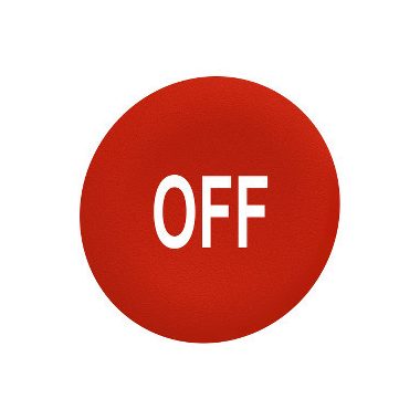 SCHNEIDER ZBAF435 Harmony Ø30 panelbe süllyesztett nyomógomb tető, piros, "OFF