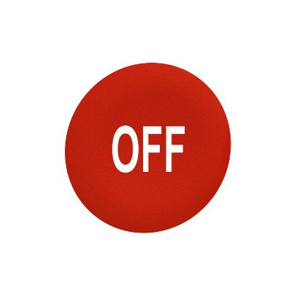 SCHNEIDER ZBAF435 Harmony Ø30 panelbe süllyesztett nyomógomb tető, piros, "OFF